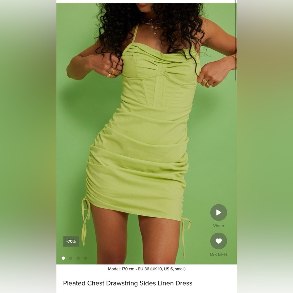 Nakd brand new 32 size linen dress